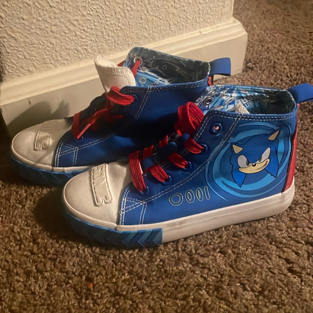 Kids Sonic High-Top Sneakers - Blue and Red